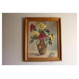 Floral Vase Professionally Framed Artwork