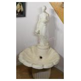 Concrete Lady Figurine Goddess Water Fountain