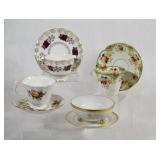 Bone China Tea Cups & Saucers & Sugar Bowl