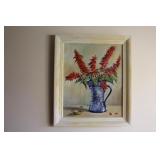 Floral Vase Professionally Framed Artwork