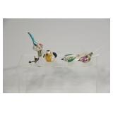 German Blown Bird Glass Christmas Ornaments