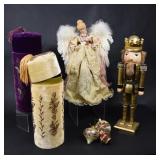 Nutcracker King, Angel, Velvet Wine Boxes