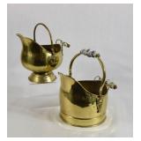 Brass, Copper & Porcelain Handle Pots