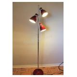 Burgundy Three Lamp Adjustable Tree Floor Lamp