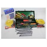 Green Metal Tool Box with Contents