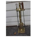 Brass Fireplace Tool Set