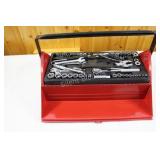 Metal Folding Down Tool Box with Accessories