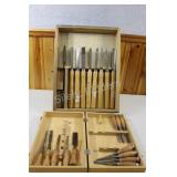 Set of Long & Short Handle Wood Chisels