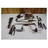 Vintage Egg Beater & Hand Drill, Skeleton Keys