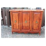Hand Crafted Pine Three Door Wall Side Board