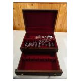 Wood Pull Out Drawer Stainless Cutlery Chest