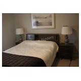 Vintage Pair of Night Stands & Head Board