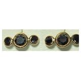 14K Yellow Gold Black Diamond Earrings