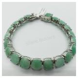 Sterling Silver Emerald 37Ct Bracelet