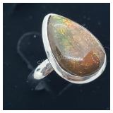 Sterling Silver Ammolite Ring (see notes)