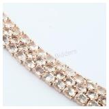 Sterling Silver Morganite Tennis Bracelet