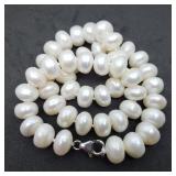 Sterling Silver Clasp Freshwater Pearl Necklace