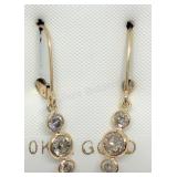 10K Yellow Gold Diamond Earrings