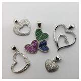 Sterling Silver A Lot Of 5 Pendant