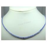 Sterling Silver Tanzanite Bead Necklace
