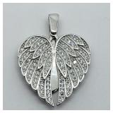 Sterling Silver "Angel Heart" Pendant