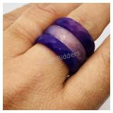 Natural Agate Eternity Ring