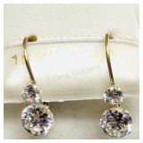 10K Yellow Gold Cubic Zirconia Earrings