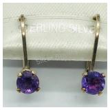 Sterling Silver Amethyst Earrings