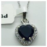 Sterling Silver Amethyst Cubic Zirconia Necklace