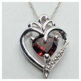 Sterling Silver Garnet Necklace