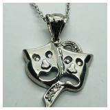 Sterling Silver Diamond Necklace