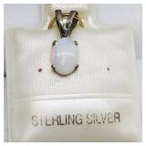 Sterling Silver Opal Pendant