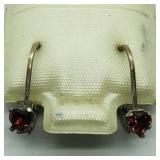 Sterling Silver Garnet Earrings