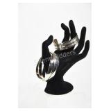 Sterling Silver Bangle Set Hand Crafted Bracelet