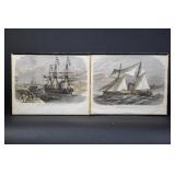 Engraved & Colored Ships c.1882