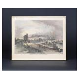 Engraved & Colored Welland Canal, C 1882