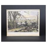 Engraved & Colored Montreal From the Mountain 1882