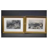 Engraved & Colored Framed Frontier Prints