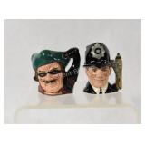 Dick Turpin & The London "Boby" Royal Doulton Jugs