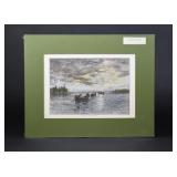 Hand-Colored & Engraved Antique Print, Sealed