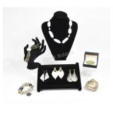 Fresh Water & Sterling Necklace, Bracelet, Earring