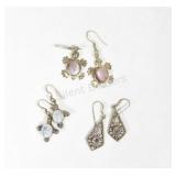 Alpaca Mexico Earrings with Gemstones