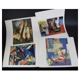 Impressionist x 4 Lithographs, Signed to Print