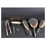 BIRKS Monogrammed Sterling Silver Vanity Set