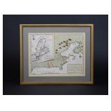 Part of Gabarus Bay Engraved & Hand Colored Map