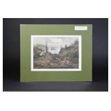 Hand-Colored & Engraved Antique Print, Sealed