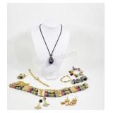 Costume Necklace, Earrings, Bracelet & Watch