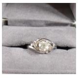 DMR 14 White Gold 1.00 ct Clear Stone RIng