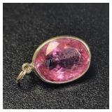 10K Pink Tourmaline(3.7ct) Pendant
