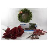 Christmas  Artificial Floral, Lighted Garland